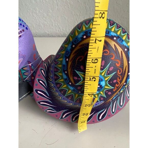 Pineda Covalin Alebrije Large Snail Hand Painted Oaxacan Wood Carving Signed - Picture 13 of 15